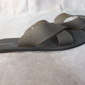 Maurices Paige Frosted Black Women's Slide Sandals Size 7M
